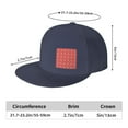 thumbnail image 3 of Flat Bill Visor Classic Snapback Hat Christmas Pattern Adjustable Style Baseball Cap, 3 of 7