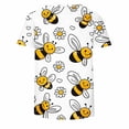 thumbnail image 4 of Xdegoge Casual Crewneck Short Sleeve T Shirts for Women Everyday Wear Loose Fit Sunflower Honey Bee Graphic Print Lightweight Breathable Spring Summer Basic Tops, 4 of 5