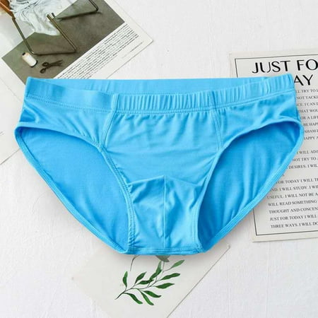

Men Panties Solid Color Bikini Soft Breathable Briefs Comfortable Underwear