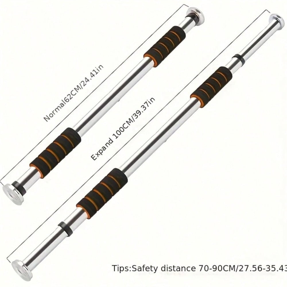 Adjustable No-Drill Doorway Pull Up Bar, Stainless Steel, 1 Pack