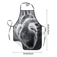 thumbnail image 4 of Fuzoiu Heart Illustration Print Waterproof Apron, Kitchen Apron for Women Men Chef, Apron for Christmas Dinner Party Cooking Baking Crafting House Cleaning Kitchen, 4 of 7