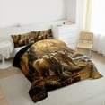 thumbnail image 3 of Feelyou Farmhouse Bear Print Bedding Comforter Set, Jungle Tree Plant Twin Comforter Sets, Woodland Wildlife Reversible Bedding Set, Luxury Bedroom Decor, 2 Pieces, 3 of 8