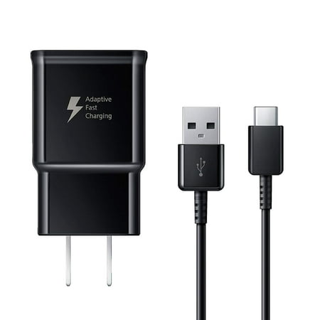 Adaptive Fast Charger Compatible with Huawei Mate 10 Pro [Wall Charger + Type-C USB Cable] Dual voltages for up to 60% Faster Charging! BLACK