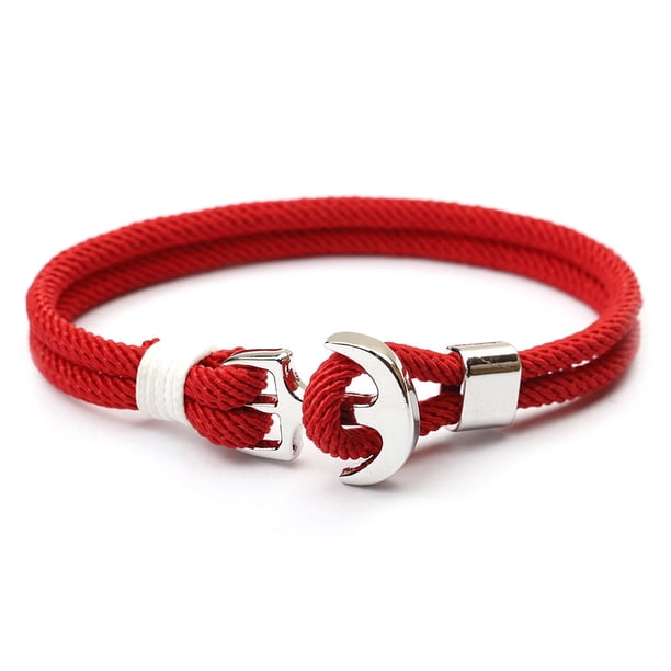Jumpingount trenzada Estética retro Brazalete tejido Traje de boda Fiesta Novio Vacaciones Señoras Joyería Rojo Rojo 20Conjunto