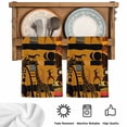 thumbnail image 6 of Black African Women Kitchen Towels Set of 4, Boho Brown Elephant Giraffe Ethnic Soft Microfiber Dish Towels, Absorbent Quick-Dry Washable Dishcloths for Kitchen Cleaning, Drying Dishes, 18x28 Inches, 6 of 9
