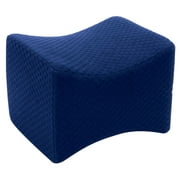 Carex Memory Foam Knee Pillow for Side Sleeping, Navy Blue