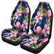 thumbnail image 2 of Juego de 2 fundas de asiento de coche acuarela exótica Tropical flamencos patrón Hawaii rosa ABPHQTO Protector de asientos delanteros, 2 of 4