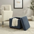 thumbnail image 2 of Linon Elta Square Storage Ottoman, Dark Gray Sherpa, 2 of 12