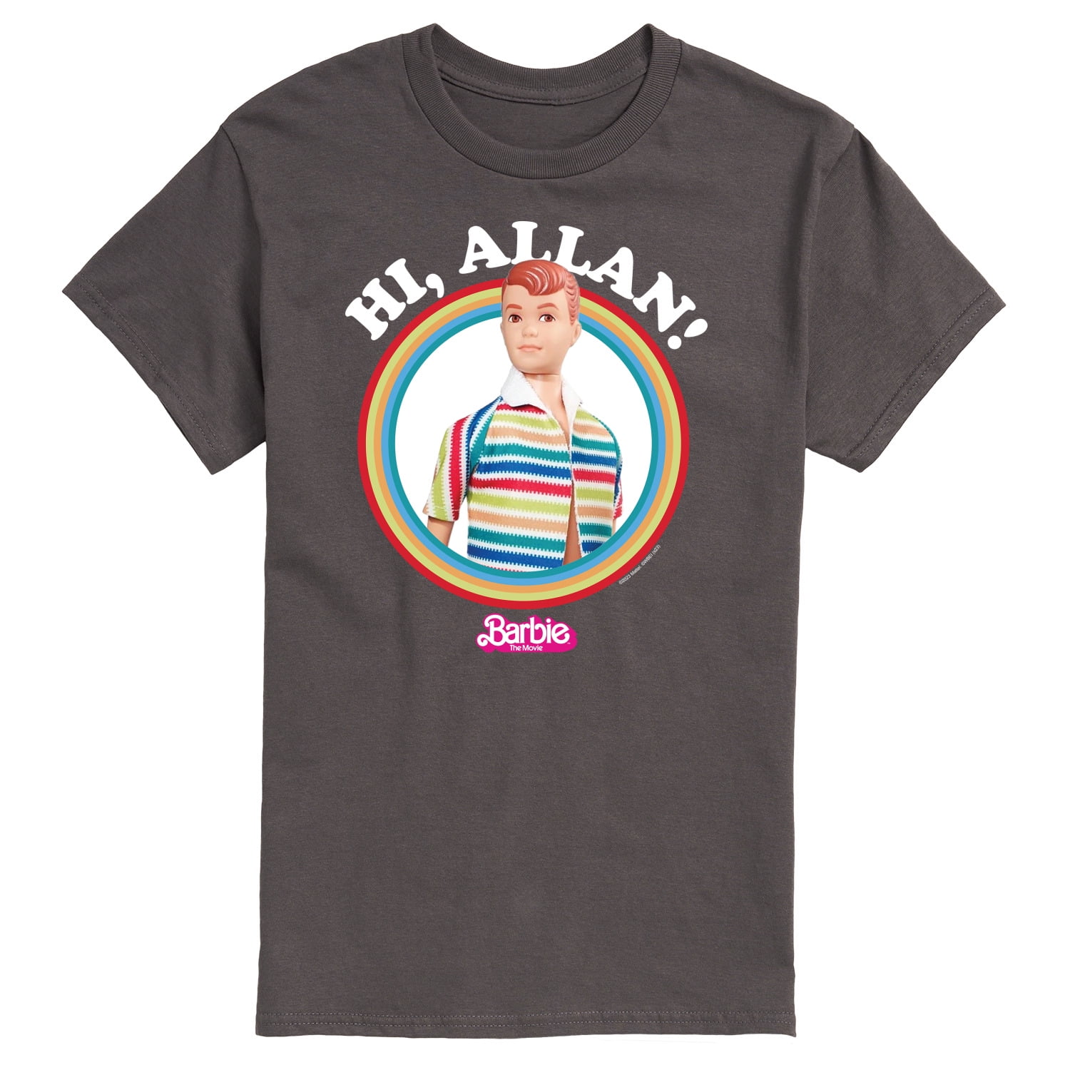 Barbie the Movie Hi Allan Men's Short Sleeve Graphic T Shirt