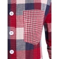 thumbnail image 4 of Rosegal Women's Plus Size Gingham Plaid Pocket Button Up Shirt, 4 of 5