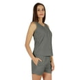 thumbnail image 2 of Bimba Solid 2 Pcs Nightwear Set For Women Sleeveless Shirt & Short Sleepwear, 2 of 6
