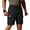 Black, variant on Men's Olive Green Cargo Shorts With Side Pockets And Drawstring Waist Featuring Relaxed Fit Cuts For Summer Outdoor Work Army Green L
