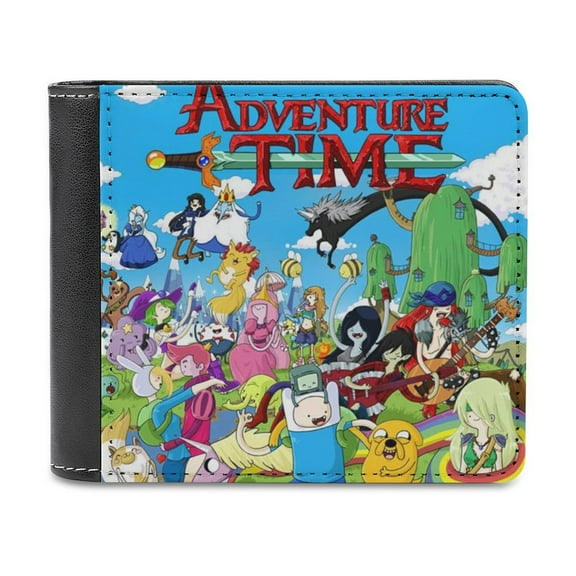 Adventure Time Slim Bifold Wallet Purse Leather Wallets for Men Women Card Holder Wallets - Thin & Stylish