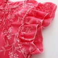 thumbnail image 4 of Baby Girls Dress Floral Flutter Sleeve Dresses Ruffle Romper Skirts Summer Clothes For 1-6Y, 4 of 6