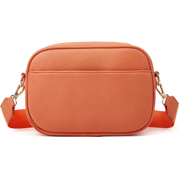 Triple Zip Small Crossbody Bag for Women, Square Snapshot Camera Side Shoulder Purse Handbag with Wide Strap