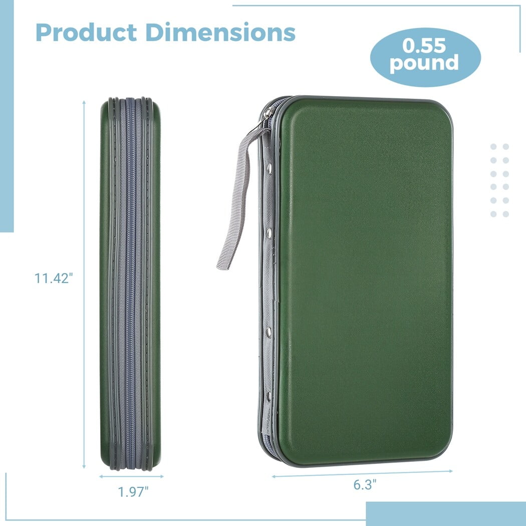 80 Capacity Plastic Disc CD/DVD Case, Hard Shell VCD Binder Wallet