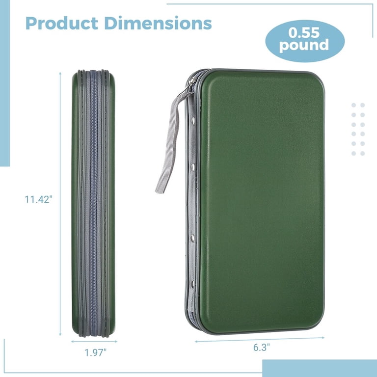80 Capacity Plastic Disc CD/DVD Case, Hard Shell VCD Binder Wallet