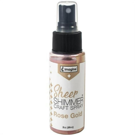 Imagine Sheer Shimmer Craft Spray 2oz-Rose Gold