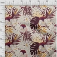 thumbnail image 3 of oneOone Velours Brun Tissu Tropical Matière de Robe Tissu Imprimé Tissu au Mètre 58 Pouces de Large, 3 of 5