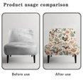 thumbnail image 6 of HELLHERO USA Rooster Stain Protection Armless Accent Chair Cover with Dustproof, Elastic Bottom Armless Chair Slipcover, 6 of 8