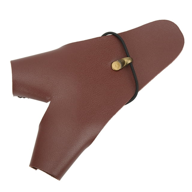 Archery Hand Guard Protector, 2 Finger Design Adjustable Shooting Hand Guard For Longbows For Outdoor Brown