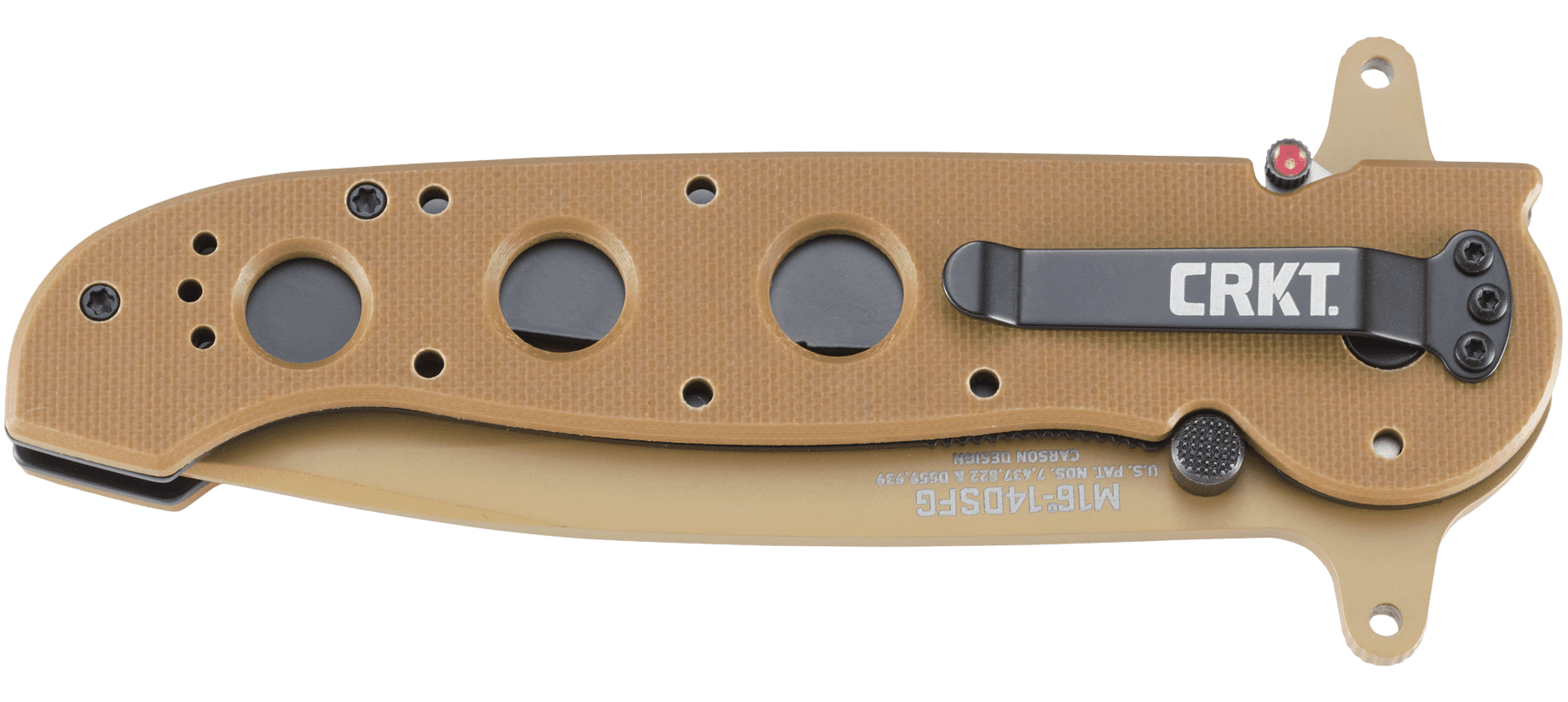 CRKT M16-14DSFG Folding Knife with Liner Lock: 1.4116 Veff Serrations Blade, G10 Handle, Reversible Pocket Clip, M16-14DSFG