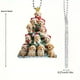 thumbnail image 3 of Golden Retrievers With Hat Tree Ornament, Christmas Pet Ornament, Cute Golden Dog Decor, Festive Home Decoration, Xmas Office Shelf Accent, Small Size, Wooden Base, For Bedroom, 3 of 9