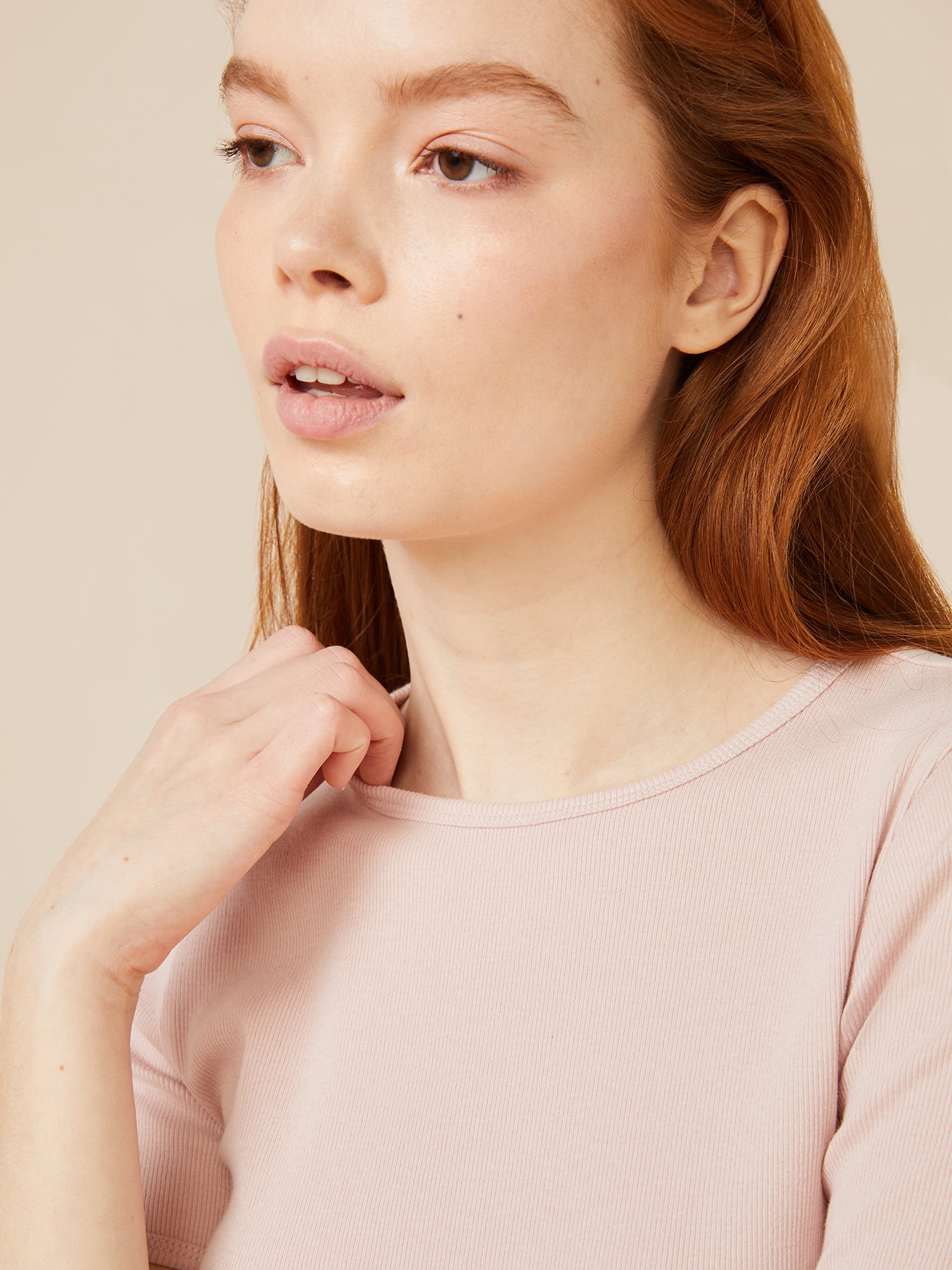 Free Assembly Women's Ribbed Crewneck Tee with Short Sleeves, Sizes XS-XXXL