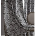 thumbnail image 2 of THD Damask Print 100% Full Blackout Grommet Window Curtain Panels Noise Reduction, Room Darkening, and Privacy - 2 Panels, 2 of 4