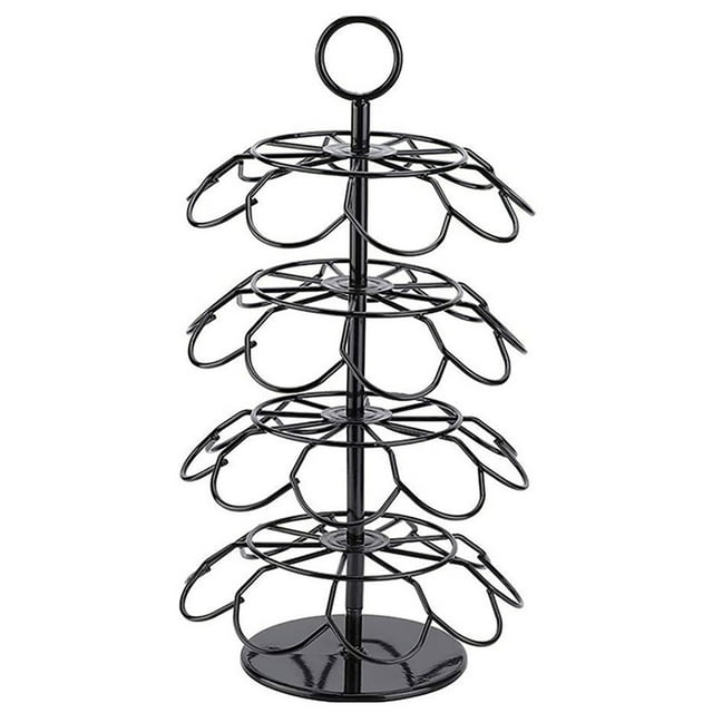 Fesfesfes Rotating Coffee Capsule Organizer,360° Display Rack for Pod Storage with Locking Base,Kitchen Detachable Organizer for Countertop