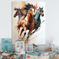thumbnail image 2 of Designart Herd Of Horses Running III Canvas Wall Art, 2 of 5