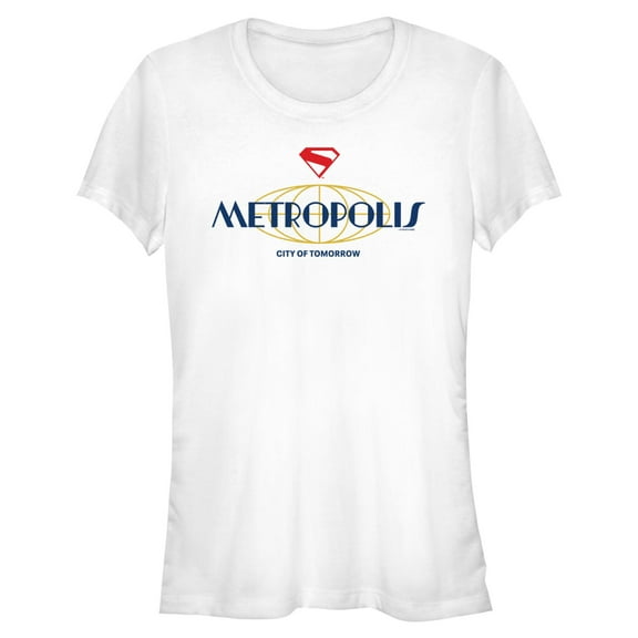 Juniors Superman City of Tomorrow Logo T Shirt