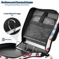 thumbnail image 4 of FORMRS Zipper Binder with Shoulder Strap 2-inch Ring 500 Sheet Capacity File Bag, Blue Butterflies, 4 of 5