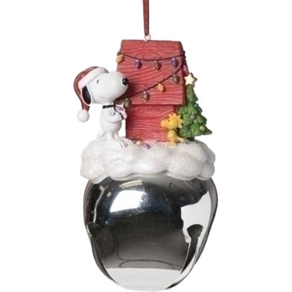 Peanuts Snoopy and Woodstock Extra Large Jingle Bell Christmas Ornament