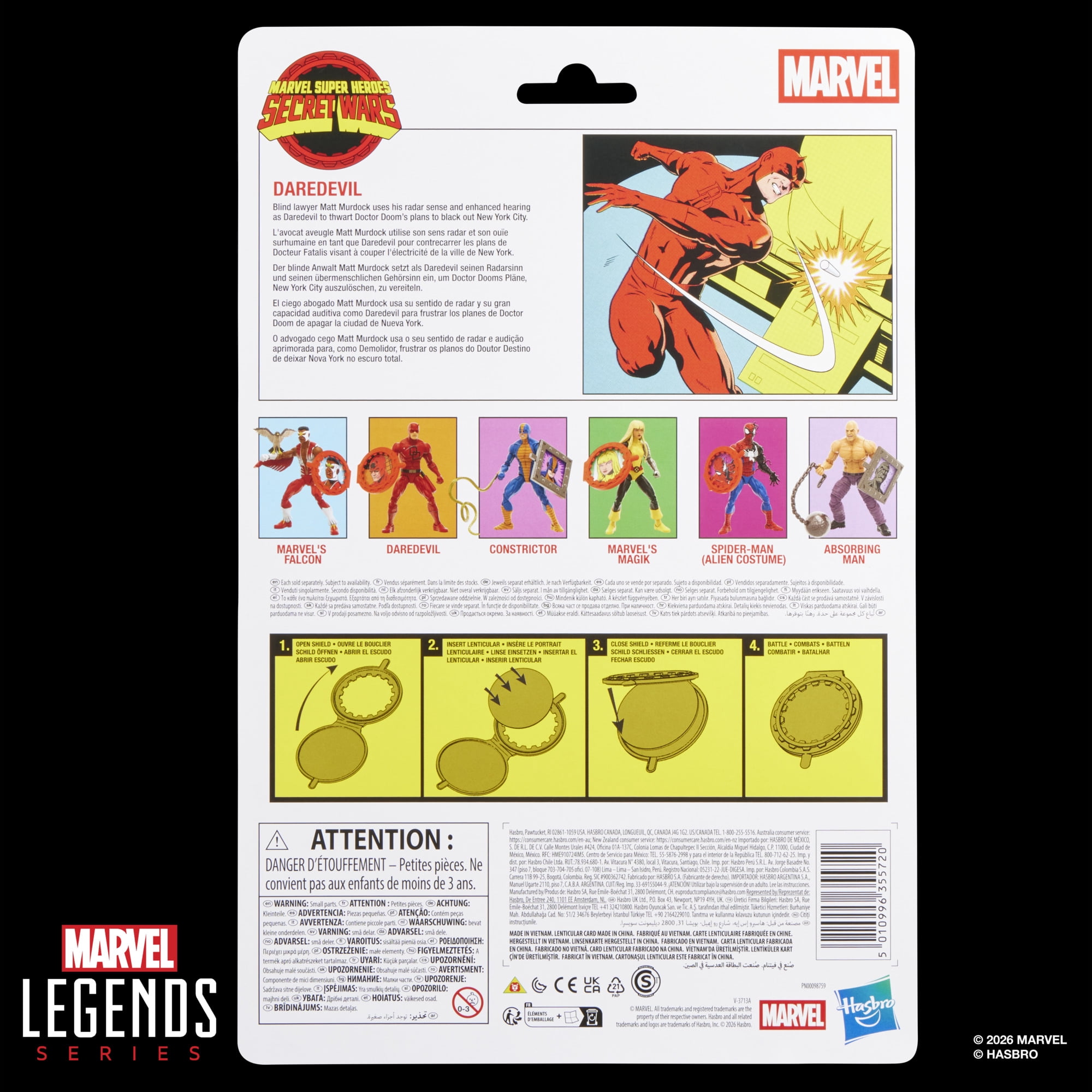 Marvel Legends Series Secret Wars Daredevil, Marvel Comics Collectible 6 Inch Action Figure
