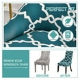 thumbnail image 6 of Stretch wingback Side Chair slipcover Printed, armless wingback Chair Cover with Elastic Bottom Sloping Armchair Covers Removable Washable Armchair Covers-AH-1 Pcs, 6 of 8