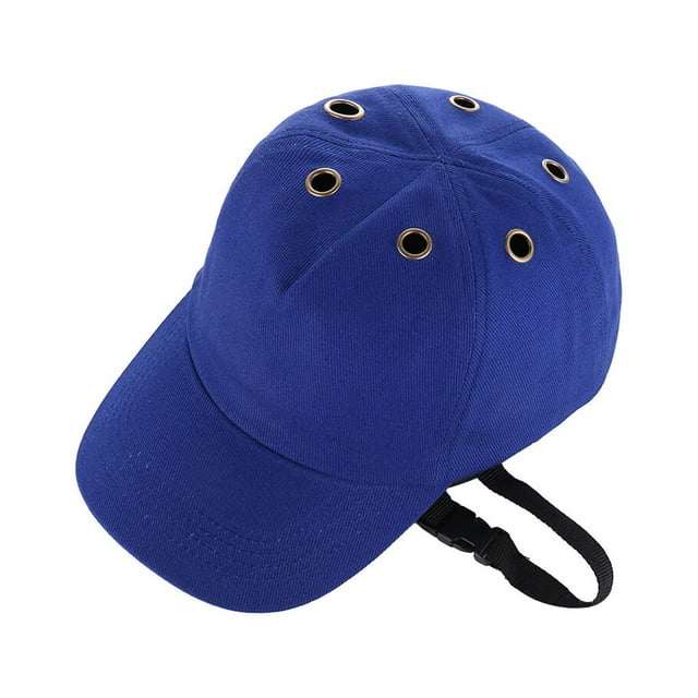 Workshop Breathable Baseball Hat Adults Impact Proof Safety Cap Reusable Adjustable Peaked Hats Head Protector Light Blue