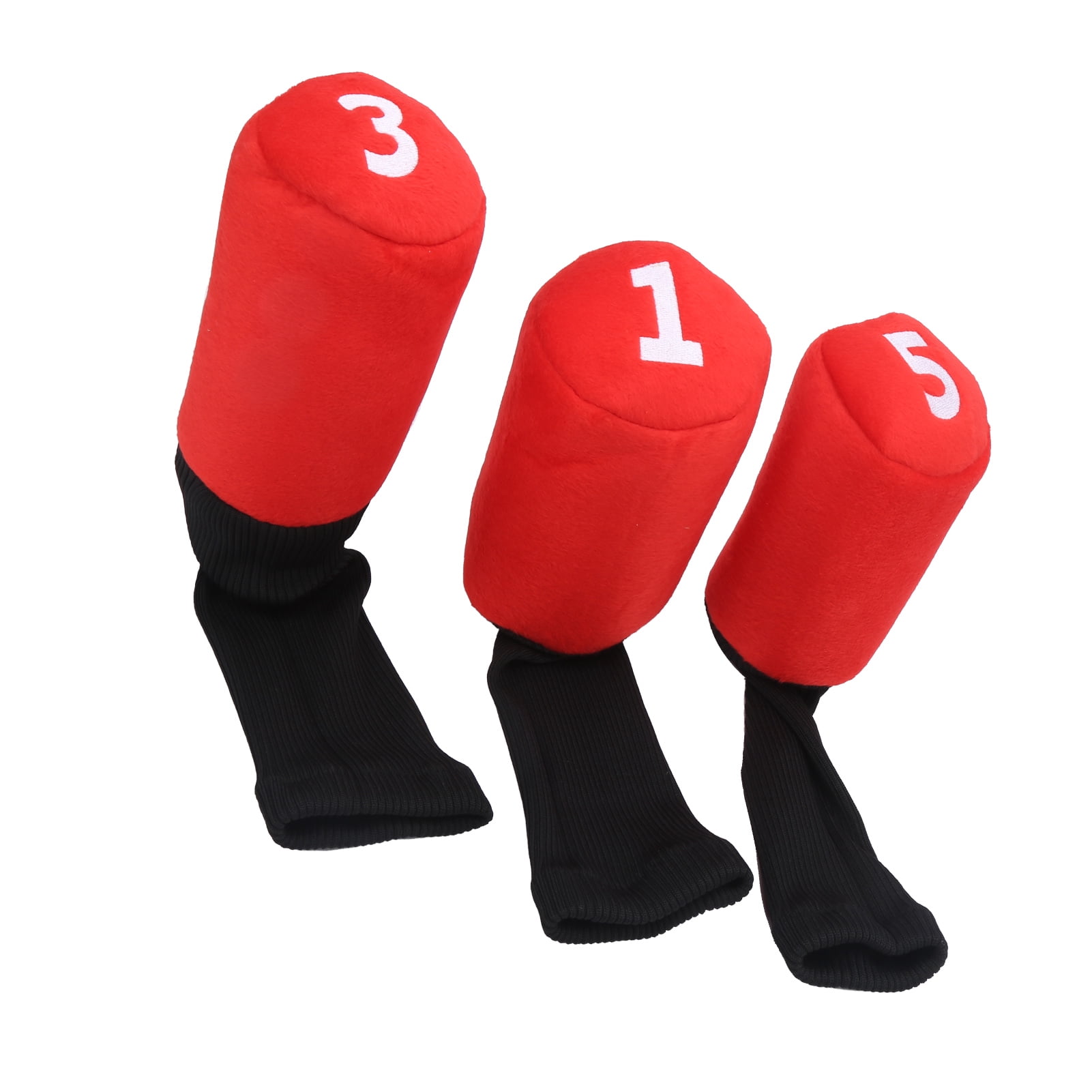 3pcs Durable Head Golf Cover Headcover Clubs Cover Protector for Driver Fairway Wood Head