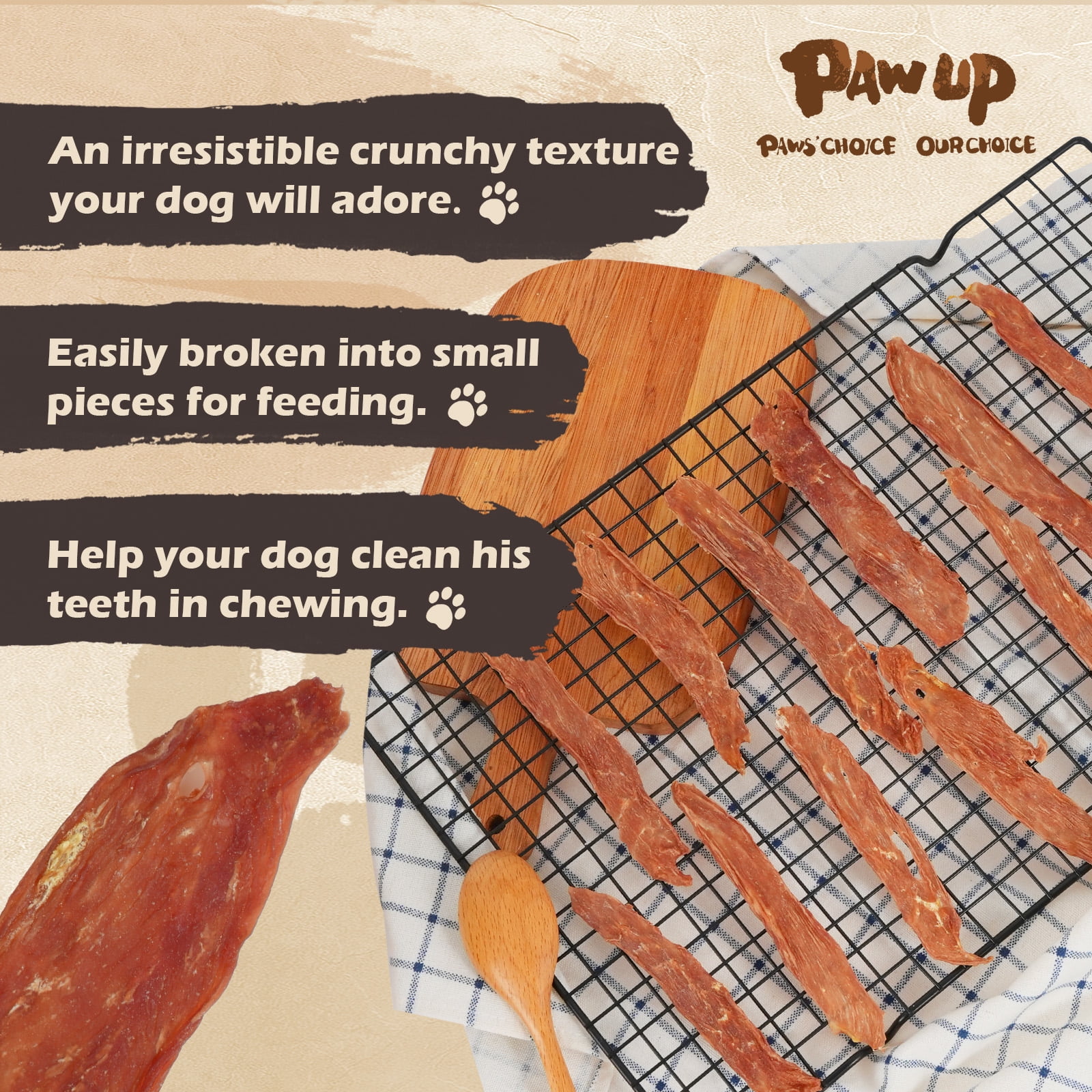 (3 pack) PAWUP Duck Jerky Dog Treats, High Protein Pure Duck Crisps Dog Snacks for Small Medium Large Dogs, Training Treats for Dogs, 7oz