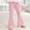 Pink, variant on High Waisted Girls Flare Pants Pleated Bootcut Yoga Pants for Kids Stretchy School Uniform Pants Yellow,Size 0-1 T