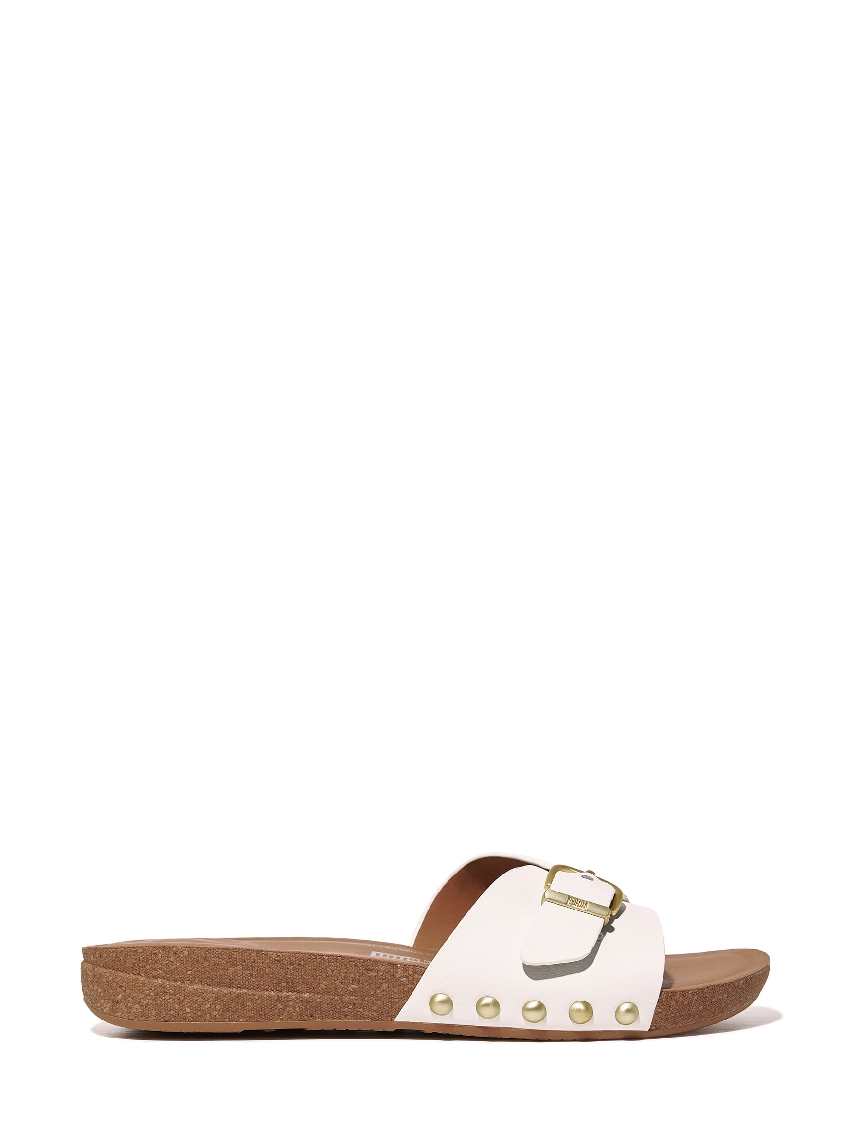 Fitflop Women's Iqushion Adjustable Buckle Leather Slides
