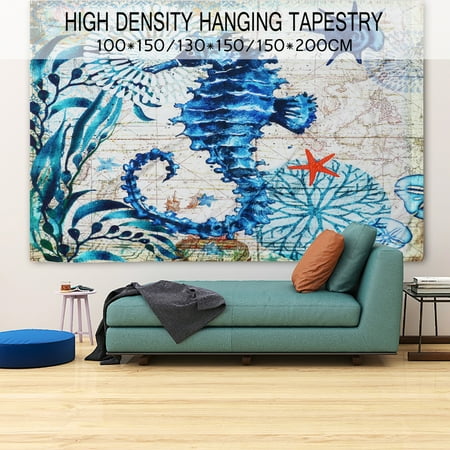 Sawhorse For Sale 3 Size Large Ocean Seahorse Tapestry Wall Hanging Boho Bohemian Bedspread Beach Shawl Home Dorm Decor ()