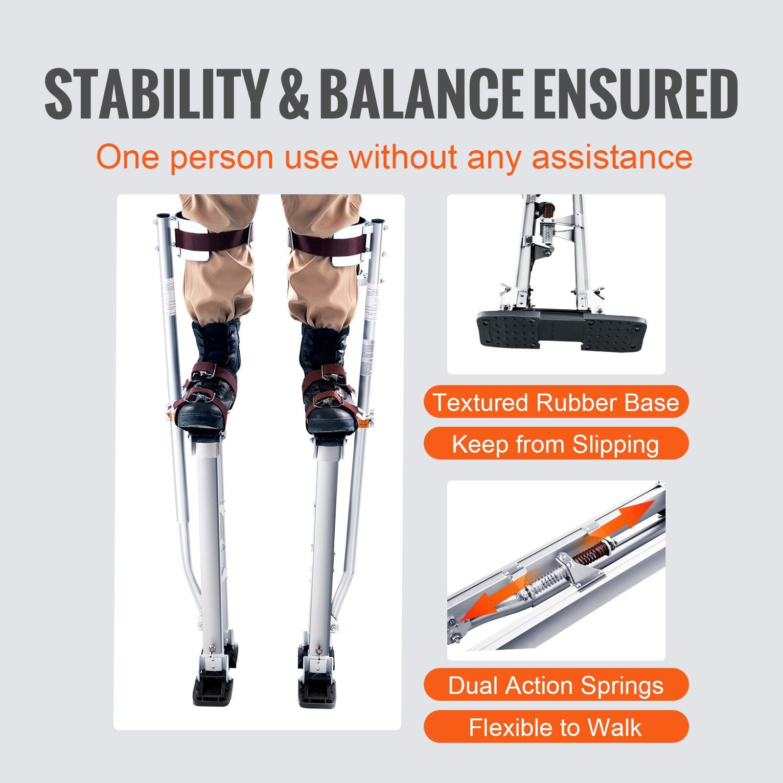 Plasterers Stilts - Adjustable Aluminium Drywall Tools