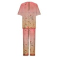 thumbnail image 3 of Hauts à Manches Courtes pour Femmes Costume d'Été Mode Short Imprimé Pantalons Colorés Costume Décontracté Deux Pièces Hauts à Manches Courtes pour Femmes Hauts d'Été pour Femmes avec Manches, 3 of 6