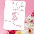 thumbnail image 4 of 1Pc Couple Kissing Painitng Stencil Drawing Painting Templates for Valentine's Day Decor 8.3x11.7 inch, 4 of 9