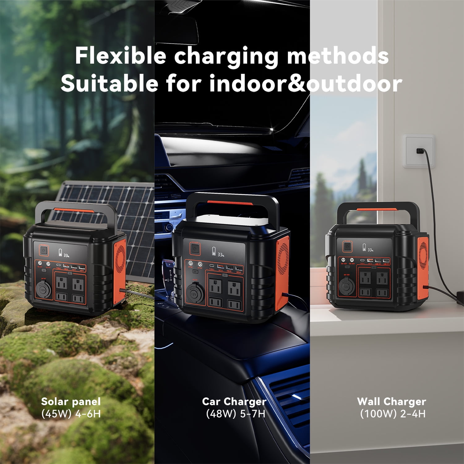 PryMAX Portable Power Station 300W, 296Wh Home Backup Battery AC Outlet, Solar Generator for Outdoors Camping Travel Hunting Emergency