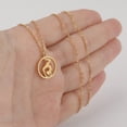 thumbnail image 5 of EUEAVAN Gold Yoga Round Pendant Necklace Stainless Steel Jewelry, 5 of 7