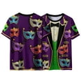 thumbnail image 6 of Fewfanhot Womens Shirts Unisex Mardi Gras Outfit Funny Holiday Casual Shirt Crewneck Short Sleeve Shirts, 6 of 8
