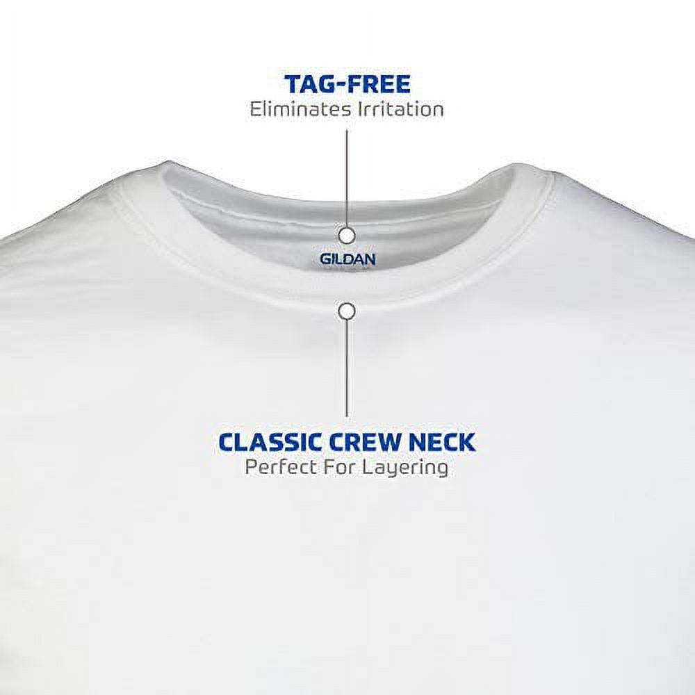 Gildan Men's Tag Free, Crew T-shirts, White, 6-pack 3XL Gildan Men's Tag Free, Crew T-shirts, White, 6-pack 3XL