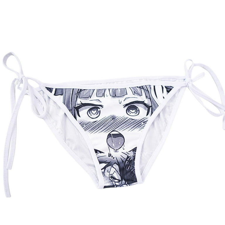 ZENTREE Women Underwear Adjustable Side Tie Panties Kawaii-Anime